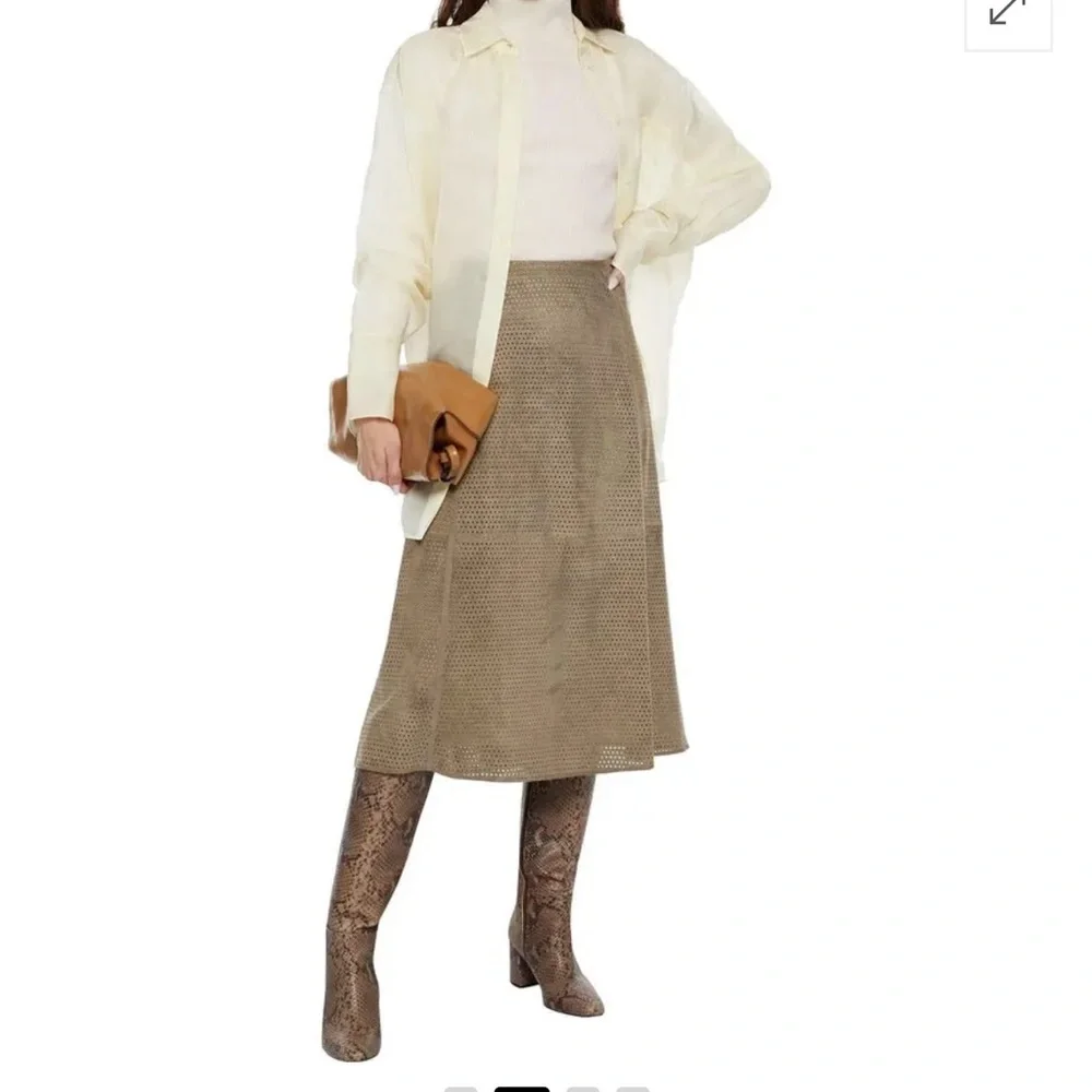 Theory Tan Midi Skirt - Picture 3 of 6